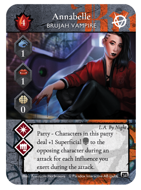 Vampire: The Masquerade Rivals Expandable Card Game Annabelle Promo