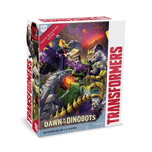 Transformers Deck-Building Game Dawn of the Dinobots Expansion 3D Box